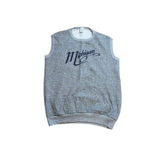 Vintage Artex Michigan Wolverines Sleeveless Sweatshirt Mens Size Large 70s- 80s